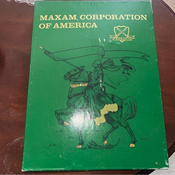 Vintage Set of 5 Wood Handle MAXAM Steel Kitchen Knife Set Plus Bonus Sharpener - Picture 10 of 10